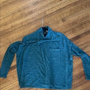 BDG Men's Turtleneck Sweater in Heathered Blue